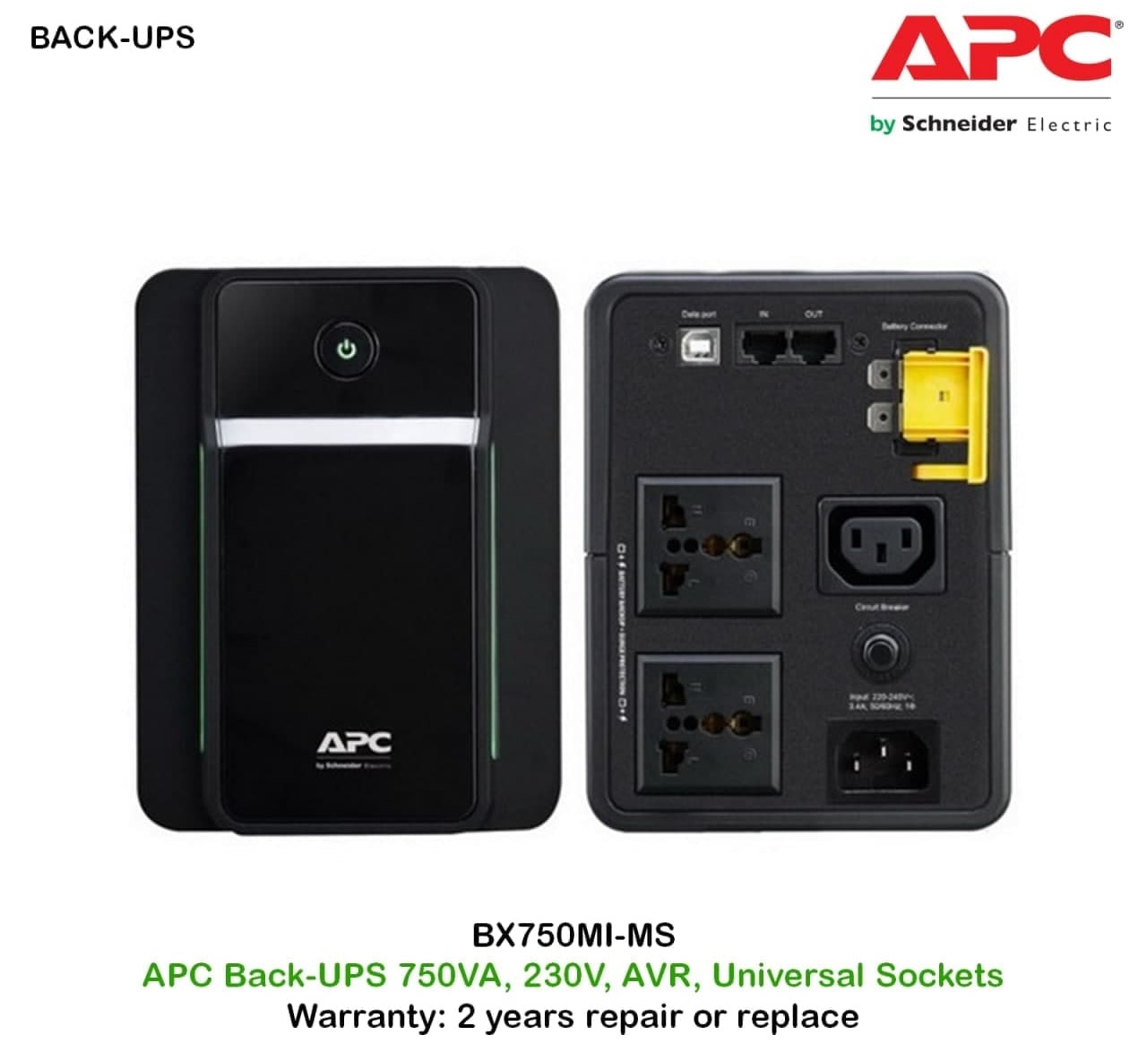 APC Back-UPS BX750MI image for Burgiss Waring office electronics guidance