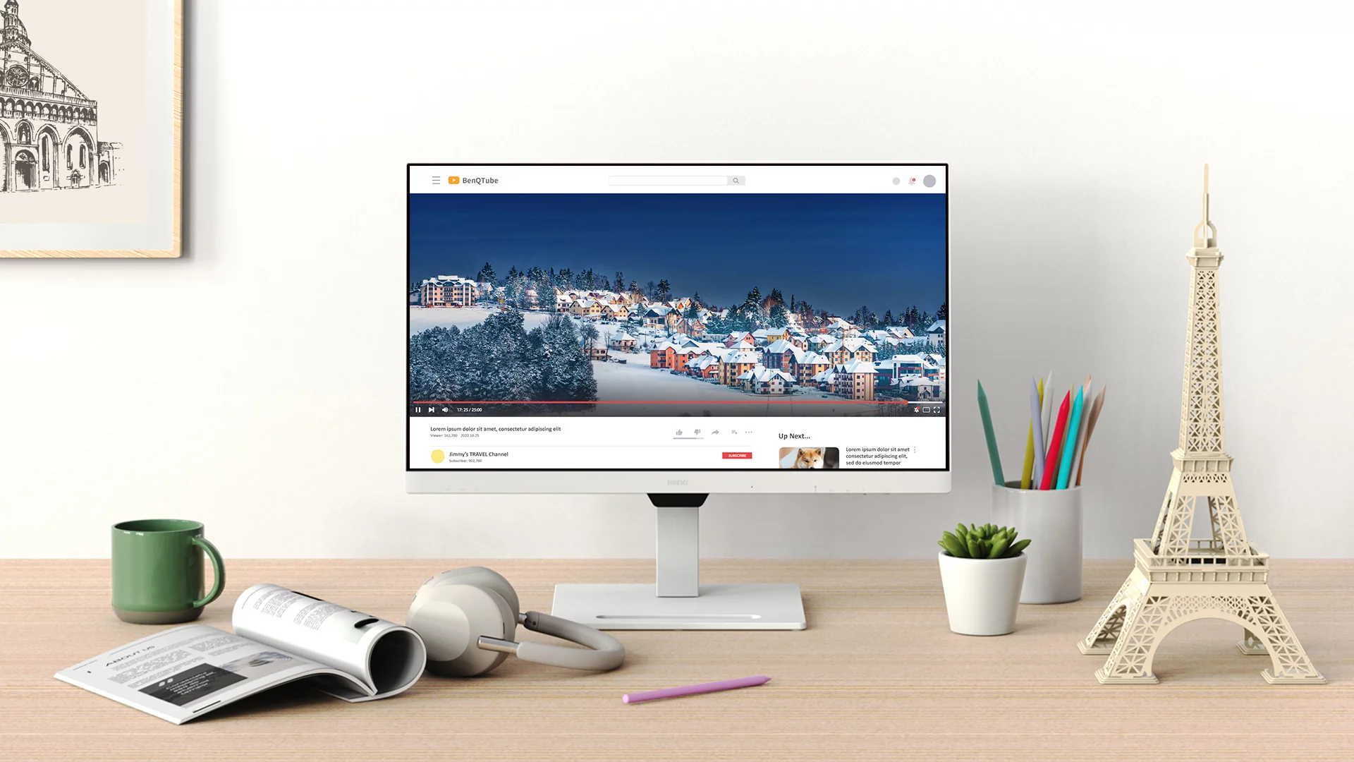 BenQ official eye-care monitor image for office work context