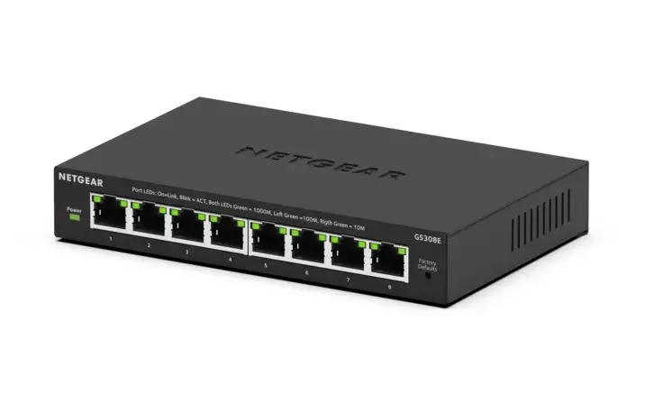 NETGEAR GS308E switch image for Burgiss Waring office electronics guidance